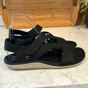 Merrell Trailway Backstrap Leather BLACK gorpcore hiking camping walking size 8